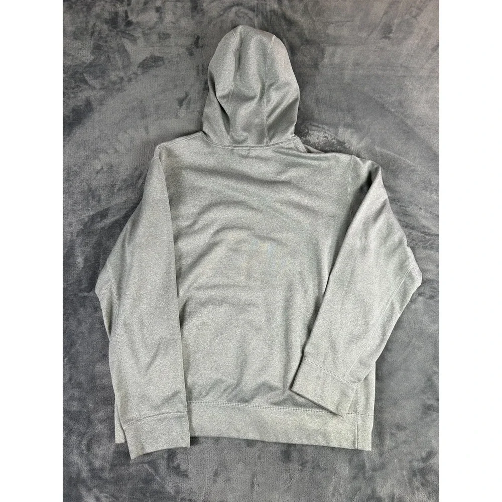 Nike Therma-Fit Pullover Hoodie‎ Gray Black Swoosh Graphic Men's Medium